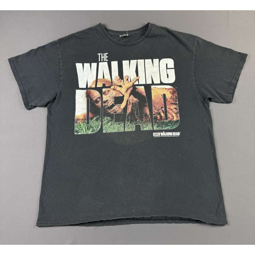 Rare Vintage Y2K The Walking Dead TV Series Show Zombie Scary Skull Promo Tee